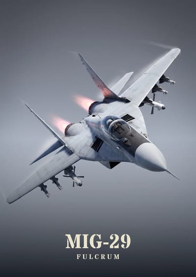 MiG-29 Fulcrum, to scale over a 210 cm sofa