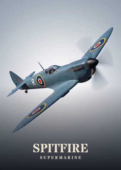 Spitfire, to scale over a 210 cm sofa