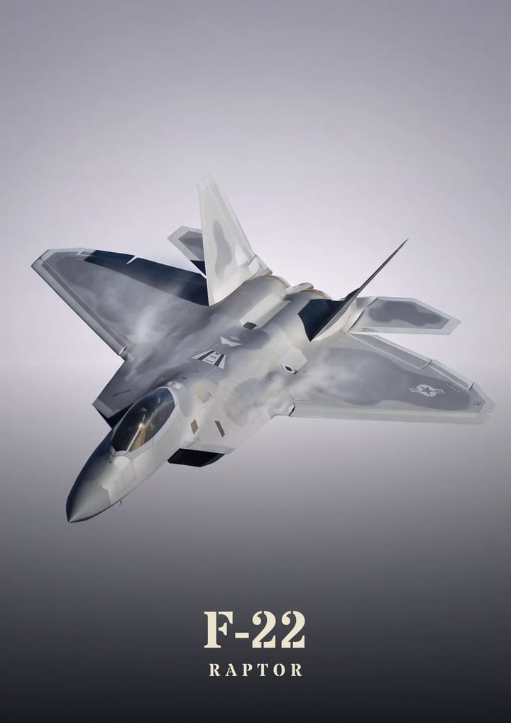 F-22 Raptor, framed