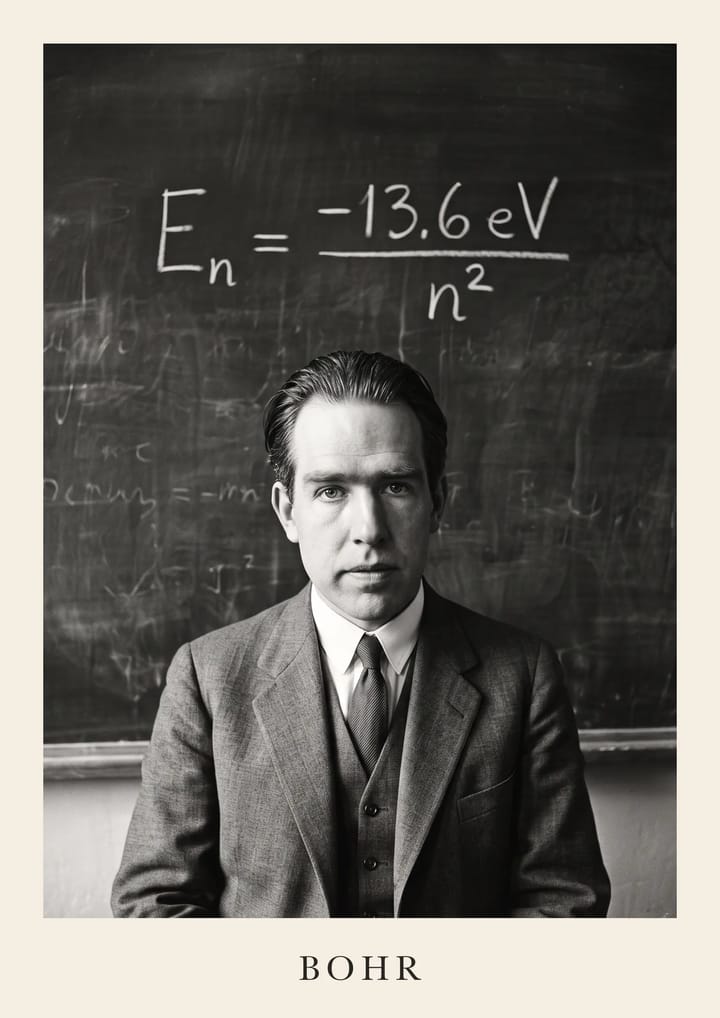 Niels Bohr, framed