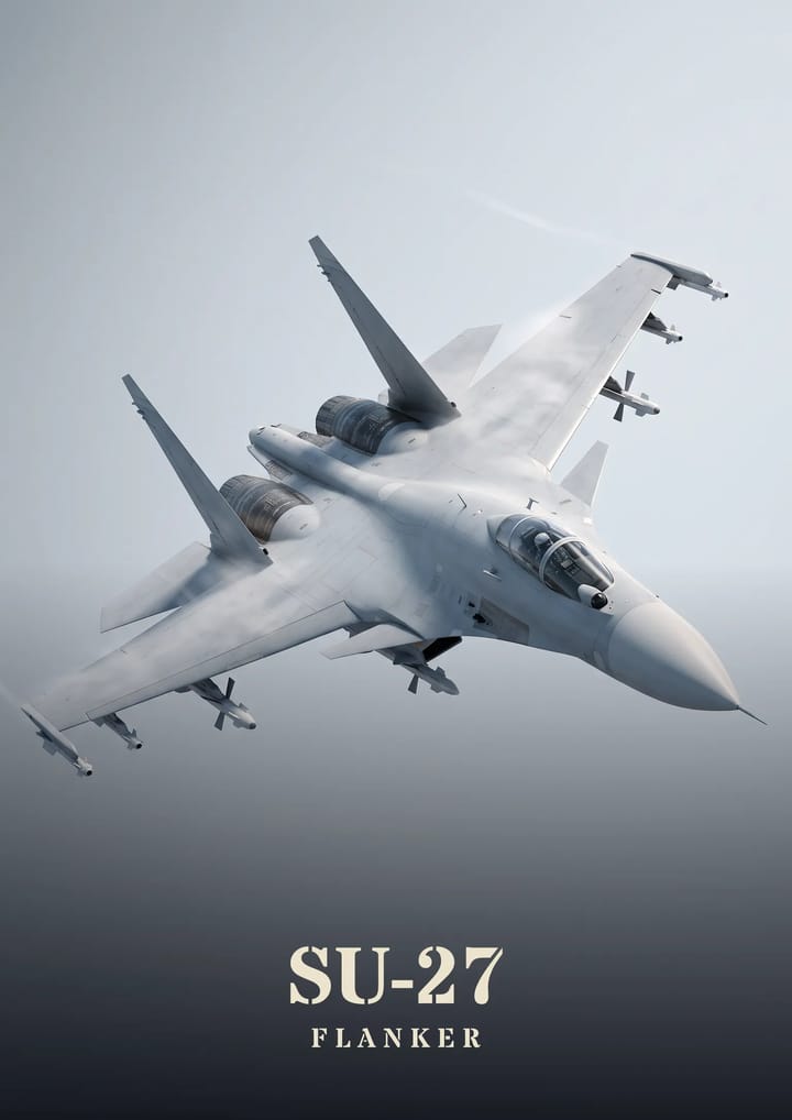 Su-27 Flanker, framed
