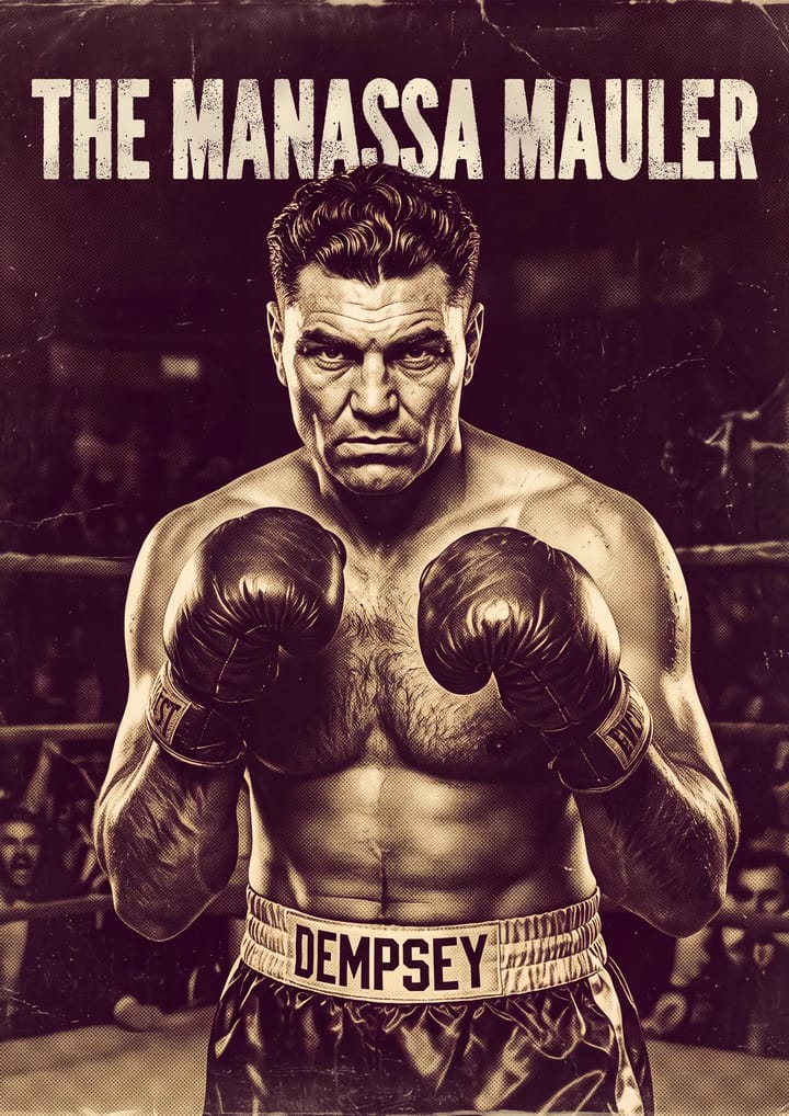 The Manassa Mauler, framed