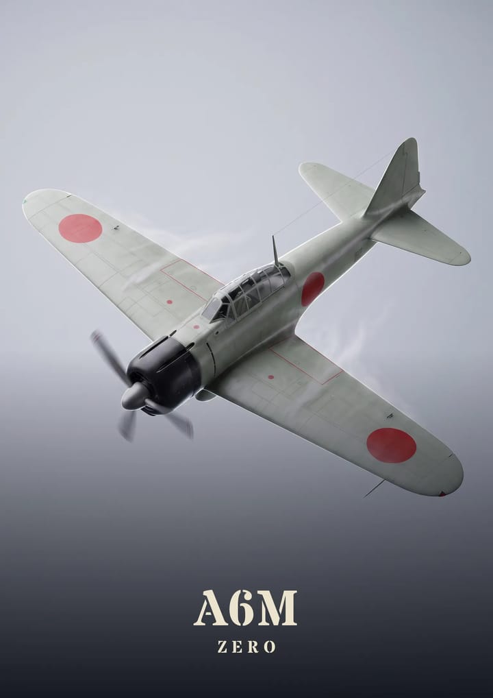 A6M Zero, framed