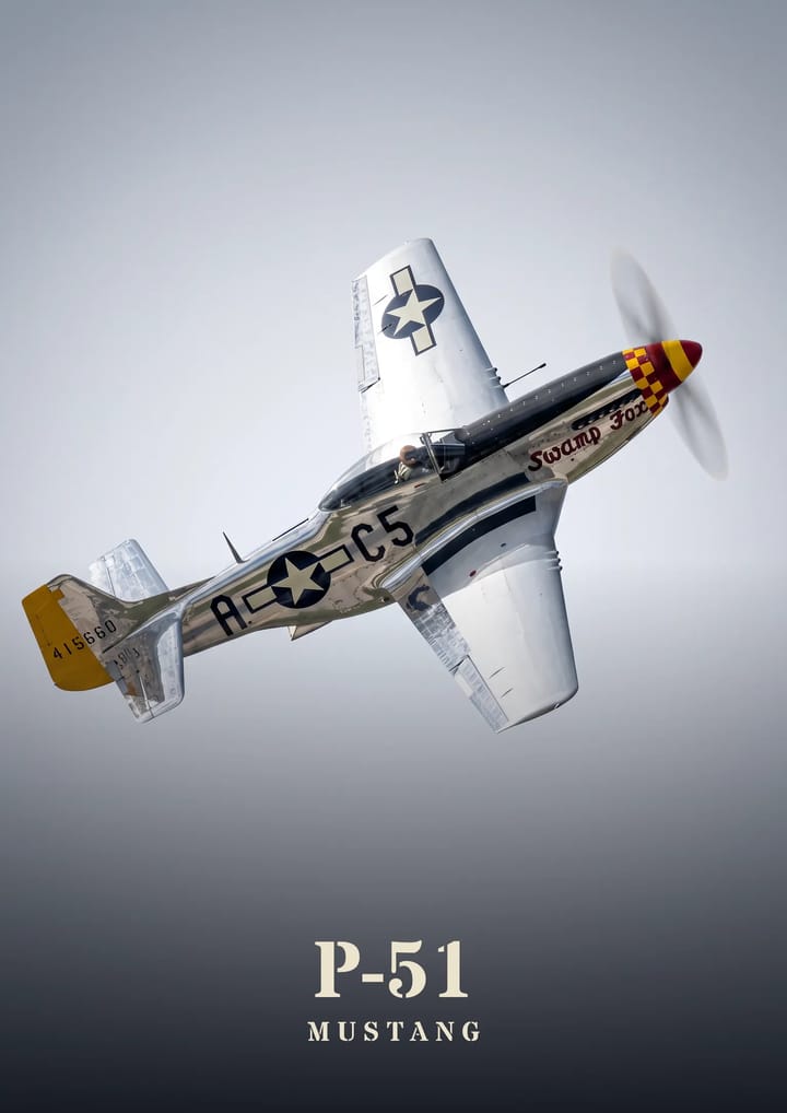 P-51 Mustang, framed