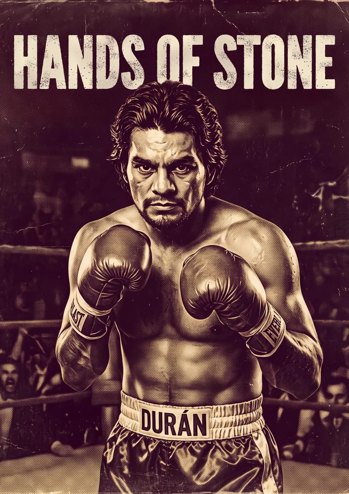 Hands of Stone, framed