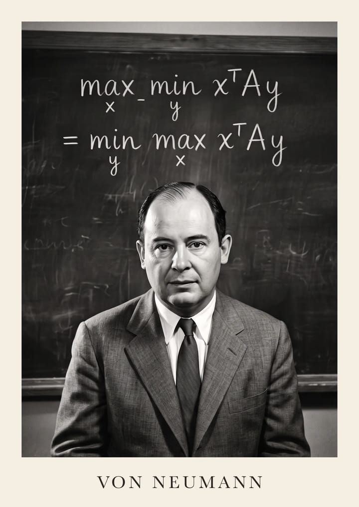 John von Neumann, framed