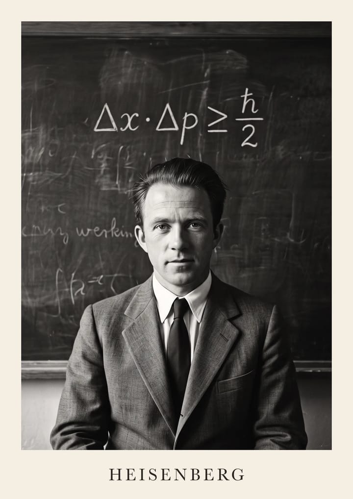 Werner Heisenberg, framed