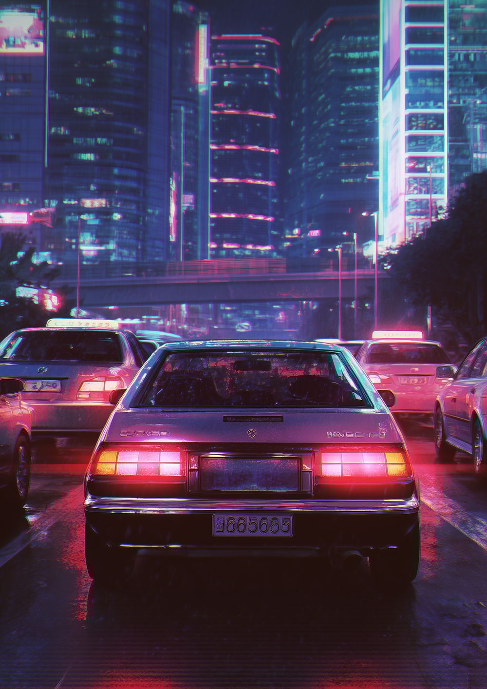 Neon Gridlock Reverie