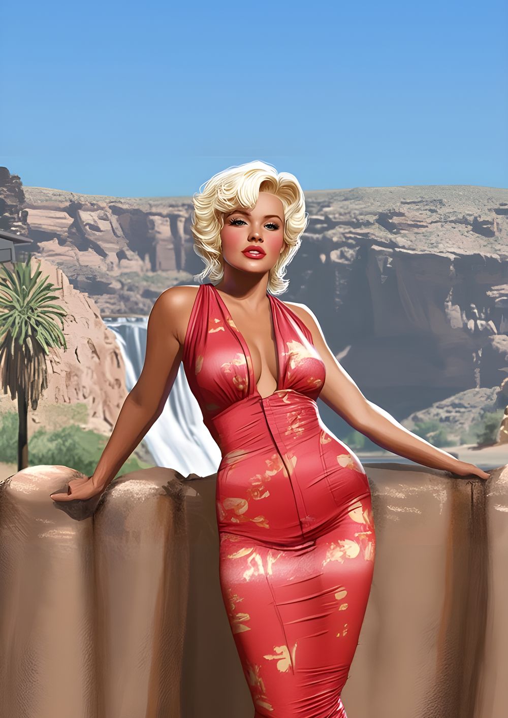 Scarlet Glamour at Canyon Falls