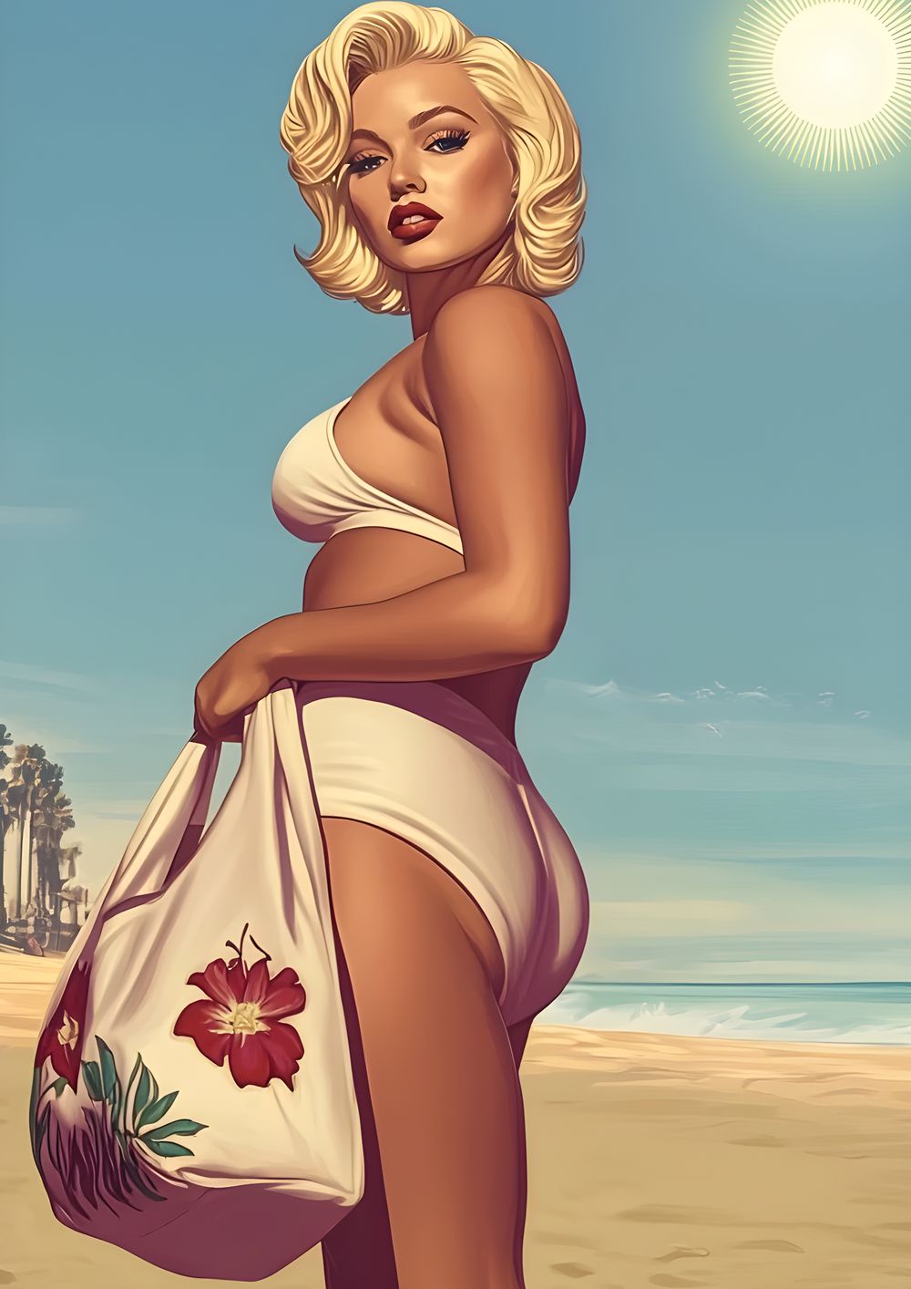 Seaside Pin‑Up Reverie