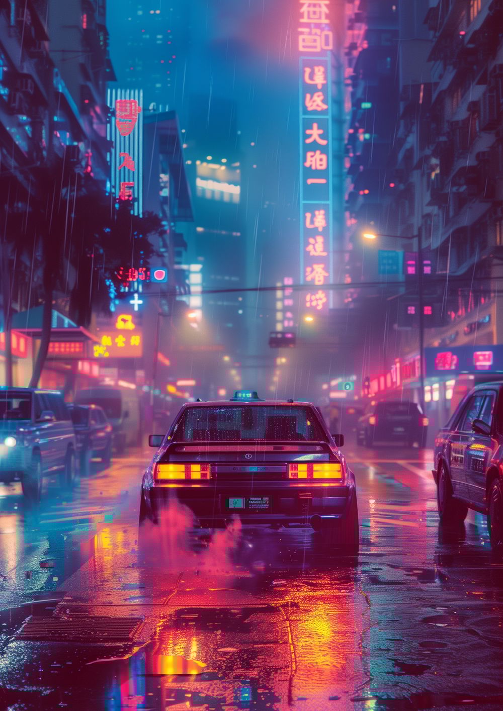 Neon Rain Avenue